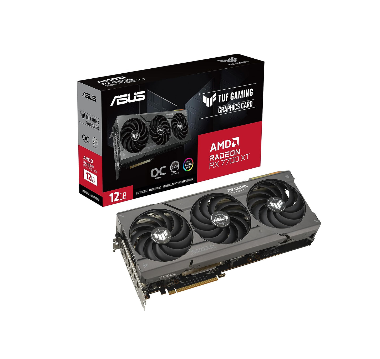 ASUS TUF Gaming Radeon RX 7700 XT OC Edition 12GB GDDR6 Graphics Card