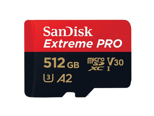 SanDisk Extreme Pro 512GB microSD Card with Adapter Lifetime Wty