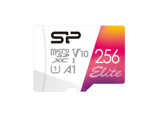 Silicon Power Elite 256GB microSD Card with Adapter 5Yr Wty