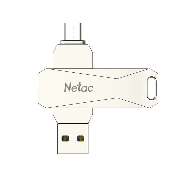 Netac U381 64GB USB 3.0 + Micro-USB Dual Flash Drive 5Yr Wty