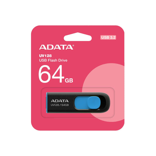 ADATA UV128 64GB USB 3.0 Flash Drive 5Yr Wty