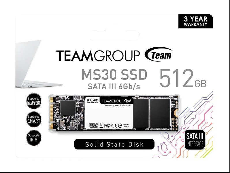 TeamGroup MS30 512GB SSD SATA M.2 3Yr Wty