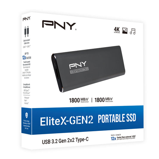 PNY Elite-X USB3.2 Gen 2 1TB Portable External SSD